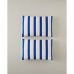 English Home Marine Stripe 2'li Yastık Kılıfı Lacivert-Turuncu - 50 x 70 cm
