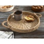 English Home Melange 35 cm Kahve Ahşap Renk Hasır Tepsı
