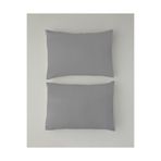 English Home Micell Pamuk Saten King Size Yastık Kılıfı 50X70 Cm, Gümüş, 50 x 70