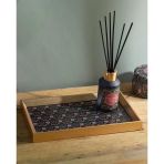 English Home Midnight Bloom Dekoratif Tepsi Siyah