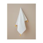 English Home Mini Daisy Pamuk Nakışlı Yüz Havlusu 50X80 cm Ekru