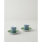 English Home Mira Porselen 4 Parça 2 Kişilik Kahve Fincan Takımı 80 Ml Yeşil Yeşil