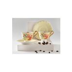 English Home Miranda New Bone China 4 Parça 2 Kişilik 90 ml Açık Sarı Kahve Fincan Takımı
