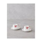 English Home Misty Blossom New Bone China 4 Parça 2 Kişilik Kahve Fincan Takımı 90 ml Renkli