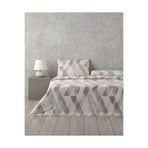 English Home Modern Argyle Pamuklu Ranforce Tek Kişilik Nevresim Takımı 160x220 cm Bej