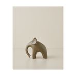 English Home Modern Elephant Seramik Dekoratif Obje 15x13 cm Kahverengi