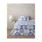 English Home Mosa Blu Çift Kişilik Yatak Örtüsü Takımı 200X220 cm Lacivert