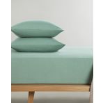 English Home Novella Premium Soft Cotton Çift Kişilik Lastikli Çarşaf Takımı Seledon