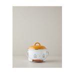 English Home Ornate Retro Emaye Bakraç 16 cm Beyaz-Hardal