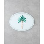 English Home Palm Tree Cam Kesme Tahtası 38x28 cm Beyaz