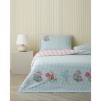 English Home Pamuklu Çift Kişilik Nevresim Seti 200 x 220 cm Pembe - Turuncu Modern Gingham Desenli