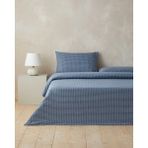 English Home Pincheck İpliği Boyalı Çift Kişilik Çarşaflı Nevresim Takımı 200x220 cm Mavi - 200 x 220 cm