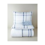 English Home Polka Grid Kolay Ütülenir Çarşaflı Çift Kişilik Nevresim Takımı 200x220 cm Mavi