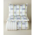 English Home Pop Grid Kolay Ütülenir Çift Kişilik Nevresim Seti 200x220 cm Lila-Yeşil
