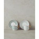 English Home Rabecca New Bone China Kahve Fincan Takımı 4 Parça 2 Kişilik Yeşil
