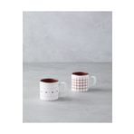 English Home Remixy Seramik 2'li Kahve Fincan Takımı 110 ml Bordo
