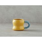 English Home Rope New Bone China 400 ml Sarı Yeşil Kupa