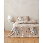 English Home Rose Bright Dijital Baskılı Kolay Ütülenir Çift Kişilik Çarşaflı Nevresim Takımı 200X220 cm Kahverengi - 200 x 220 cm