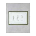 English Home Rosemary Cam Kesme Tahtası 25x35 cm Yeşil-Beyaz