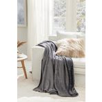 English Home Royal Glow Varak Baskılı Super Soft Antrasit 130x170 cm Tv Battaniye