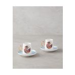 English Home Selene Porselen 4 Parça 2 Kişilik Kahve Fincan Takımı 80 ml Mavi