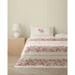 English Home Serena Baskılı Pamuklu Çift Kişilik Pike Takımı 200X220 cm Pembe - Açık Pembe