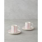 English Home Serenade Bone Porselen 4 Parça 2 Kişilik Kahve Fincan Takımı 90 Ml Pembe - Gold Pembe - Gold