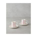 English Home Serenade Bone Porselen 4 Parça 2 Kişilik Kahve Fincan Takımı 90 ml Pembe - Gold