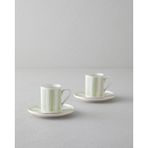 English Home Serenade Bone Porselen 4 Parça 2 Kişilik Kahve Fincan Takımı 90 Ml Yeşil-gold Yeşil-gold