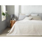English Home Shabby Rose Emboss Çift Kişilik Battanä±Ye 200 x 220 cm Krem - 120 x 190 cm - Açık Gri