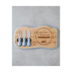 English Home Shelby Bambu 4 Parça Peynir Kesme Tahtası 38,5X21 cm Mavi