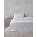 English Home Simple Checks Kolay Ütülenir Çift Kişilik Nevresim Takımı 200x220 cm Gri - 200 x 220 cm