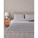 English Home Sleek Lines Kolay Ütülenir Tek Kişilik Çarşaflı Nevresim Takımı 160X220 cm Gri - 160 x 220 cm