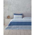 English Home Sleek Stripes Çift Taraflı Tek Kişilik Yatak Örtüsü Takımı Mavi - 160 x 220 cm