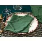 English Home Smooth Fringes Pamuk 6'lı Misafir Peçetesi Yeşil - 40 x 40 cm