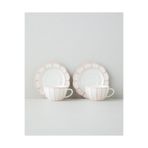 English Home Soft Cloud Stoneware 4 Parça 2 Kişilik Çay Fincanı Takımı 150 ml Açık Pembe