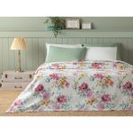 English Home Splendid Blooms Baskılı Çift Kişilik Pike 200x220 Cm Pembe
