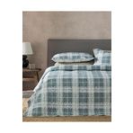 English Home Static Check Çok Amaçlı Çift Kişilik Yatak Örtüsü Takımı Gri