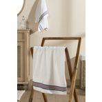 English Home Striped Pamuklu 50x70 cm Beyaz Lacivert Yüz Havlusu