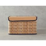 English Home Stripy Bambu Saklama Kutusu Naturel 36 x 27 x 22 cm - Renkli