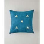English Home Swarmbees Kadife Nakışlı Kırlent Kılıfı 45X45 cm Yeşil