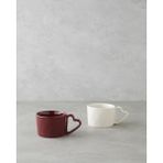 English Home Sweethearts Stoneware 2'li Kupa 285 ml Bej – Bordo - 2 Adet