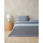 English Home Twiluxe Ipliği Boyalı Çift Kişilik Çarşaflı Nevresim Takımı 200X220 cm Lacivert - 200 x 220 cm