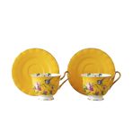 English Home Vanilla New Bone China Çay Fincan Takımı 4 Parça 2 Kişilik Sarı