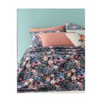 English Home Vivacity Bloom Baskılı Tek Kişilik Pike Lacivert