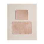 English Home Wavelet Kaydırmaz Taban Banyo Paspası Seti 60x100 cm + 50x60 cm Açık Bej