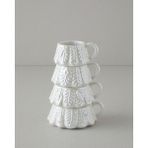 English Home White Pine Dolomite 4'lü Kupa 153 ML-193 ML-267 ML-267 ml Beyaz