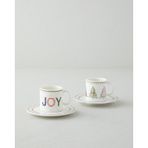 English Home Wishful Bone Porselen 4 Parça 2 Kişilik Kahve Fincan Takımı 90 Ml Kırmızı - Yeşil Kırmızı - Yeşil