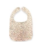Enhitbaby Sıvı Geçirmez Çift Kat Müslin Mama ve Salya Önlüğü,%100 Pamuk Alezli (Leopar)