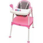 Enhoş Oyuncak Trıo Mama Sandalyesi - Hıghchaır - 3 Aşamalı Mama Sandalyesi Çalışma Masası/sandalye/masa - Pembe